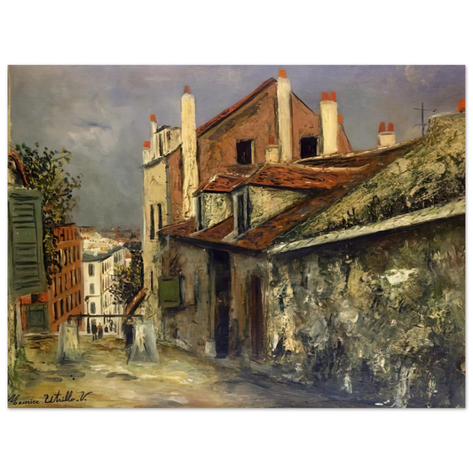 The House Of Mimi Pinson In Montmartre by Maurice Utrillo – art poster, view 2