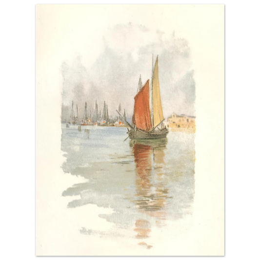 Woodboats And Dogana by Childe Hassam – art poster, view 2