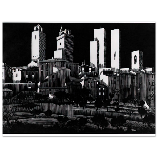 San Gimignano by M.C. Escher – art poster, view 2
