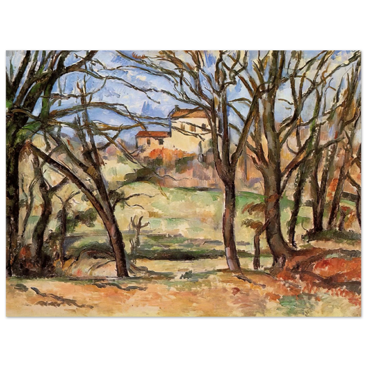 House Behind Trees On The Road To Tholonet by Paul Cézanne – art poster, view 2