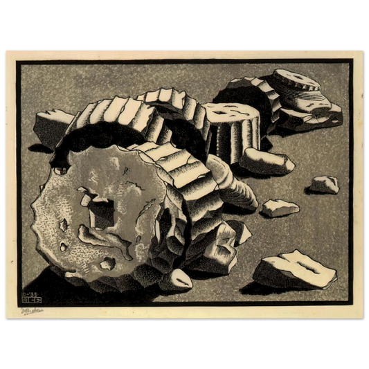 Selinunte Sicily October by M.C. Escher (1935) – art poster, view 2