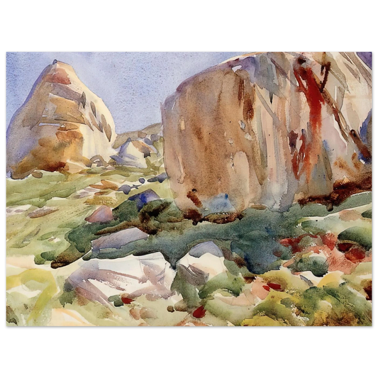 The Simplon. Large Rocks by John Singer Sargent – art poster, view 2