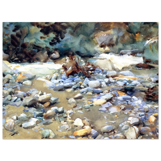 Purtud, Bed Of A Glacier Torrent by John Singer Sargent – art poster, view 2