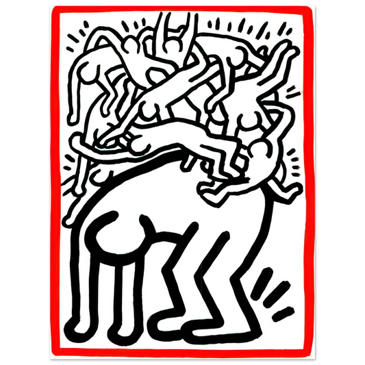 Fight Aids Worldwide by Keith Haring (1990) – art poster, view 2