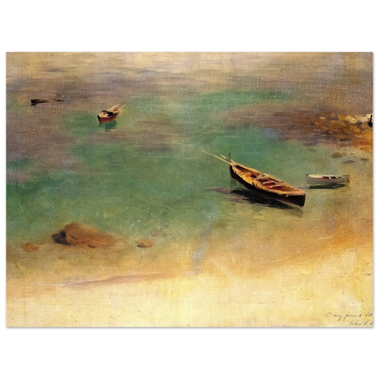 Boat in the Waters Off Capri by John Singer Sargent – art poster, view 2