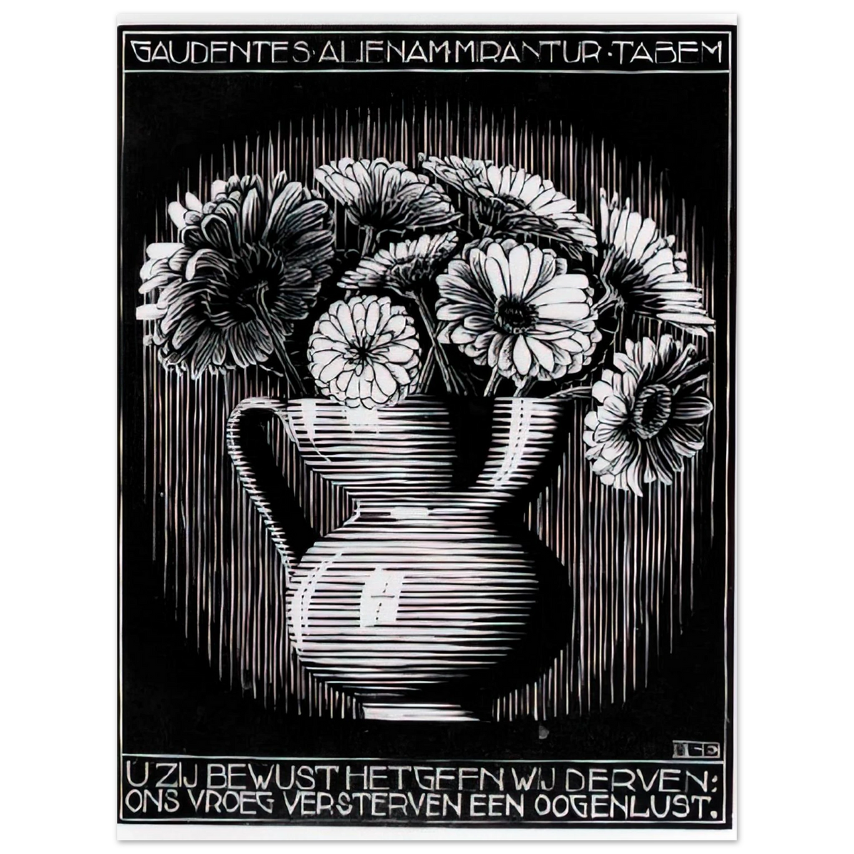 Emblemata Vase by M.C. Escher – art poster