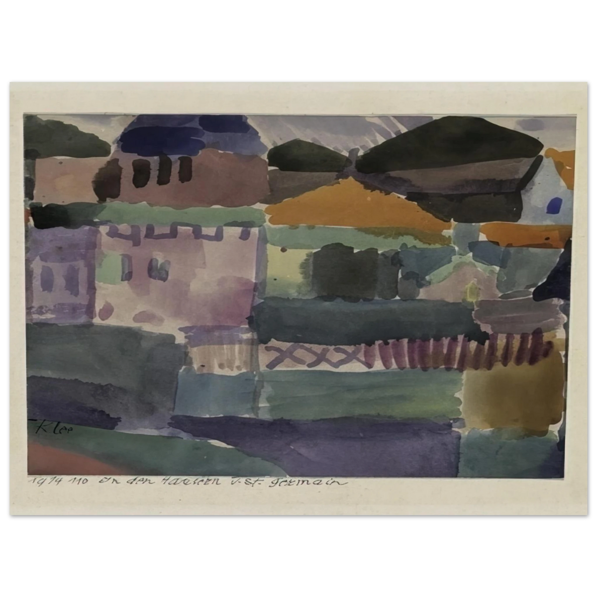 In The Houses Of St Germain by Paul Klee (1914) – art poster