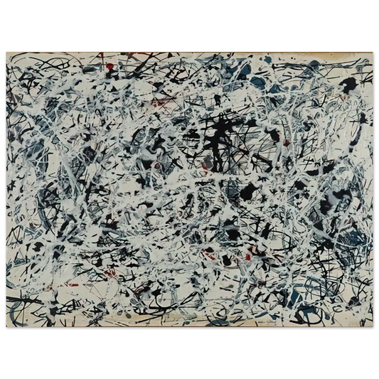 Composition White Black Blue And Red On White by Jackson Pollock (1948) – art poster, view 2