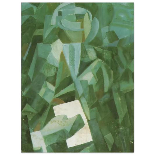 Cubist Composition Portrait Of A Seated Person Holding A Letter by Salvador Dali – art poster, view 2