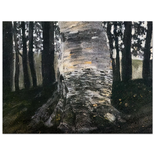 Birch In A Forest by Gustav Klimt – art poster, view 2