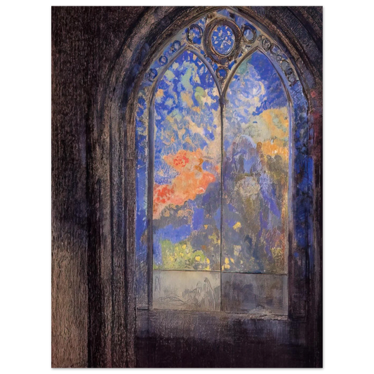 Stained Glass Window The Mysterious Garden by Odilon Redon – art poster, view 2