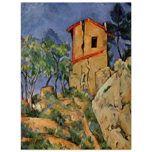 The House With The Cracked Walls by Paul Cézanne – art poster, view 2