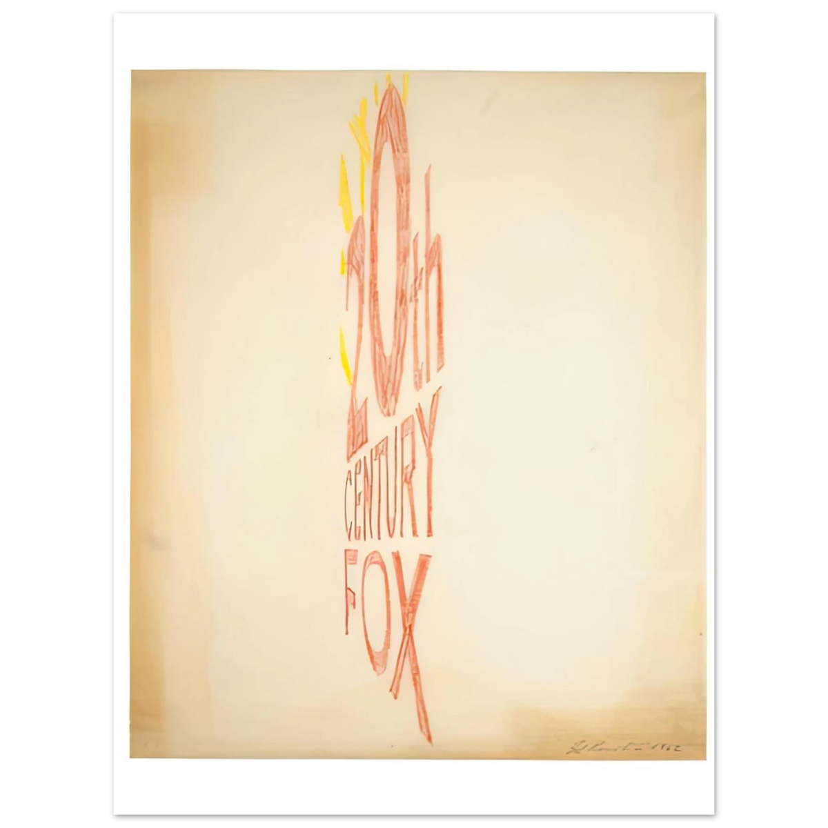 Angle Study Large Trademark by Edward Ruscha (1962) – art poster