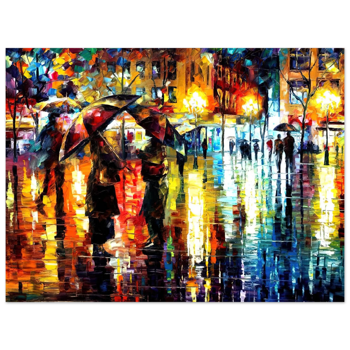 Papik Pro P Gorodskoi Peizazh Krupnimi Mazkami by Leonid Afremov – art poster