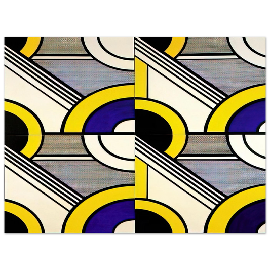 Modular Painting With Four Panels 1 by Roy Lichtenstein (1969) – art poster, view 2