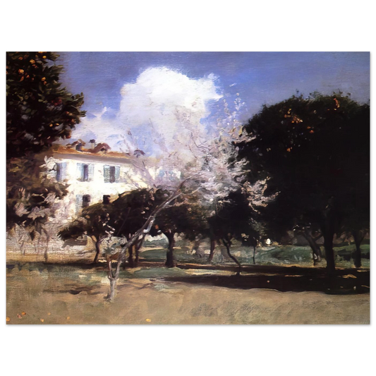 House And Garden by John Singer Sargent – art poster, view 2
