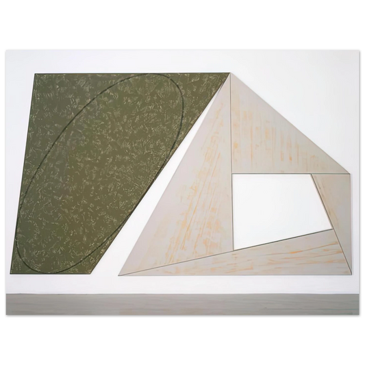 Green Tilted Ellipse Gray Frame by Robert Mangold (1989) – art poster, view 2
