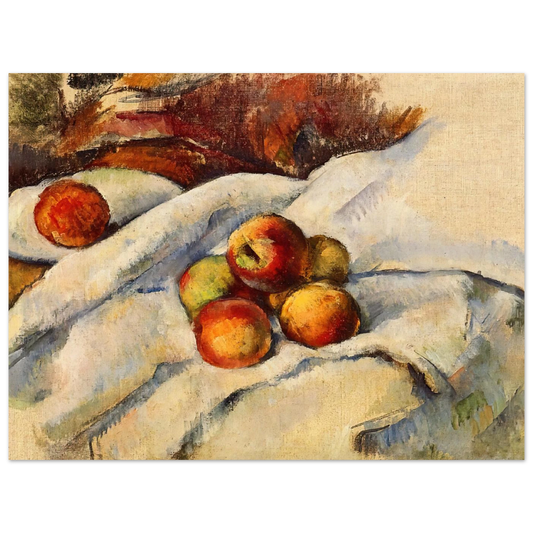 Apples On A Sheet by Paul Cézanne – art poster, view 2