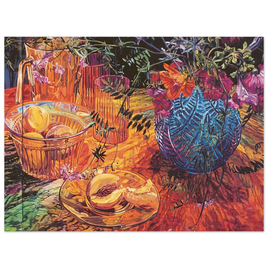 Cut Peach Blue Vase by Janet Fish (1993) – art poster, view 2