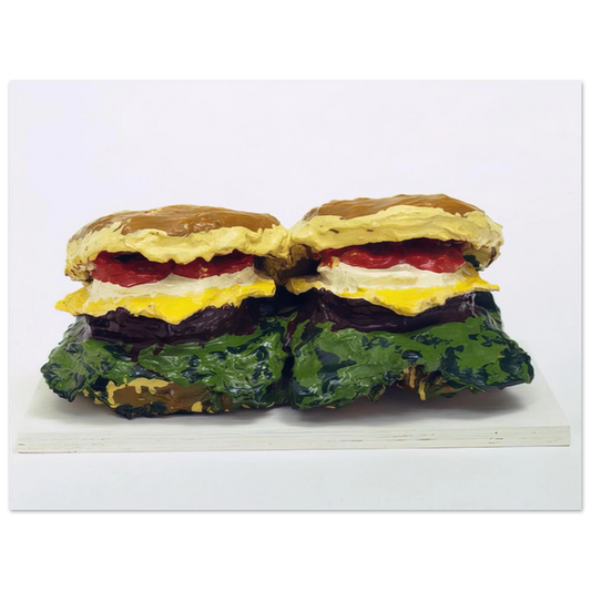 Two Cheeseburgers With Everything Dual Hamburgers by Claes Oldenburg (1962) – art poster, view 2