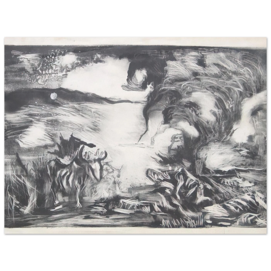 Landscape With Steer 1 by Jackson Pollock (1937) – art poster, view 2