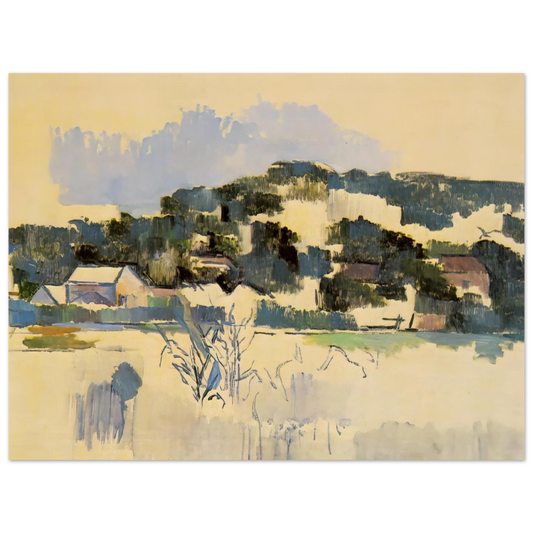 Houses On The Hill by Paul Cézanne – art poster, view 2