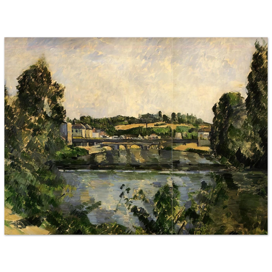 Bridge And Waterfall At Pontoise by Paul Cézanne – art poster, view 2