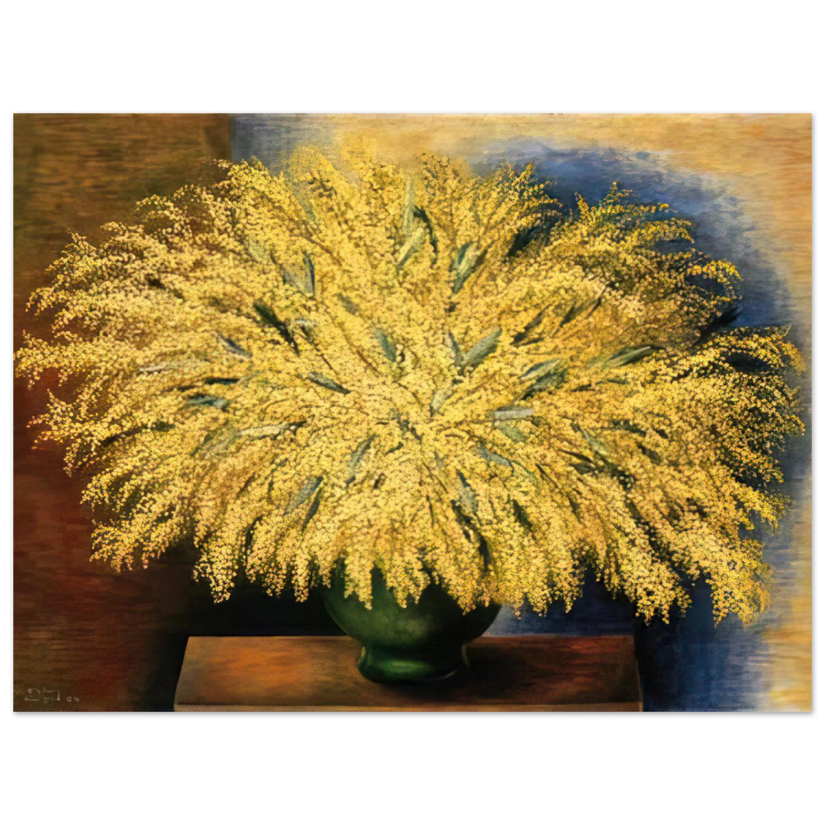 Grand Bouquet Of Mimosa by Moise Kisling (1942) – art poster