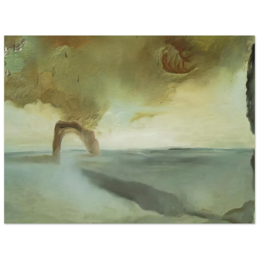 Landscape With Rock In The Shape Of A Triumphal Arch by Salvador Dali – art poster, view 2