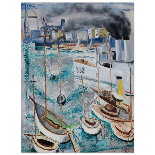 Marseille Port 1 by Moise Kisling – art poster, view 2