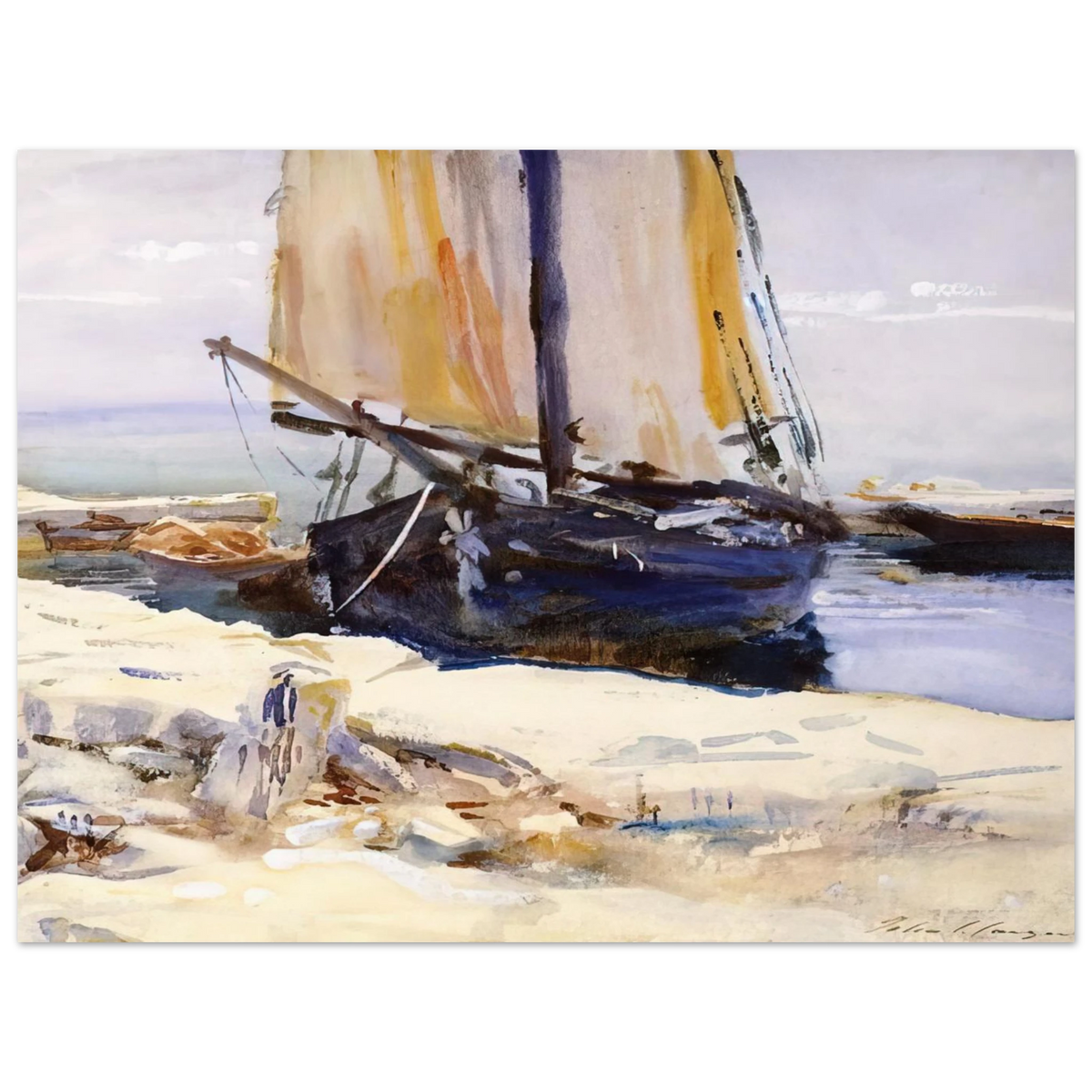 Above Lake Garda At San Vigilio by John Singer Sargent – art poster