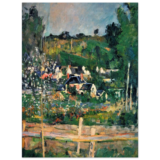 View Of Auvers by Paul Cézanne – art poster, view 2