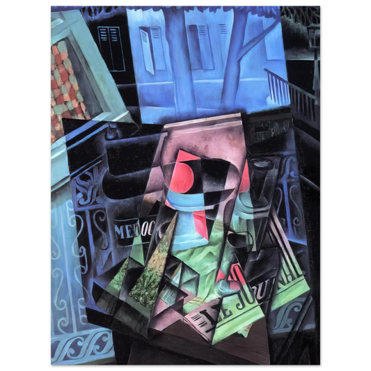 Still Life Before An Open Window Place Ravignan by Juan Gris (1915) – art poster, view 2