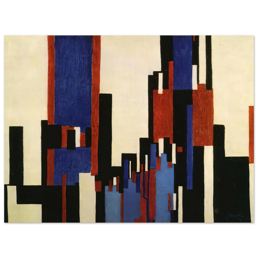 Vertical Plains Blue And Red by Frantisek Kupka – art poster, view 2