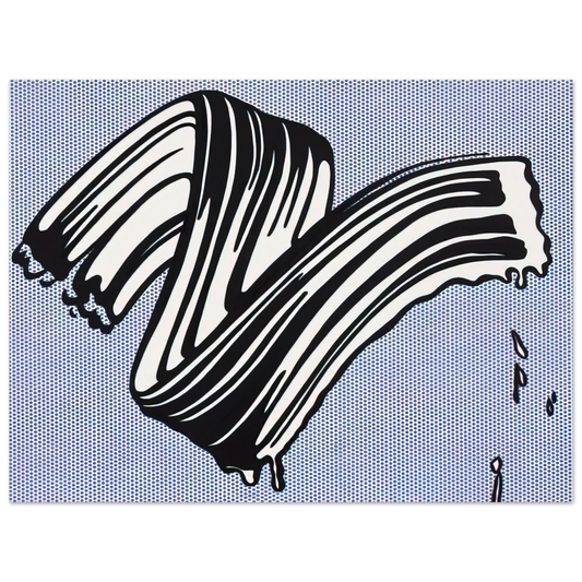 White Brushstroke I by Roy Lichtenstein (1965) – art poster, view 2
