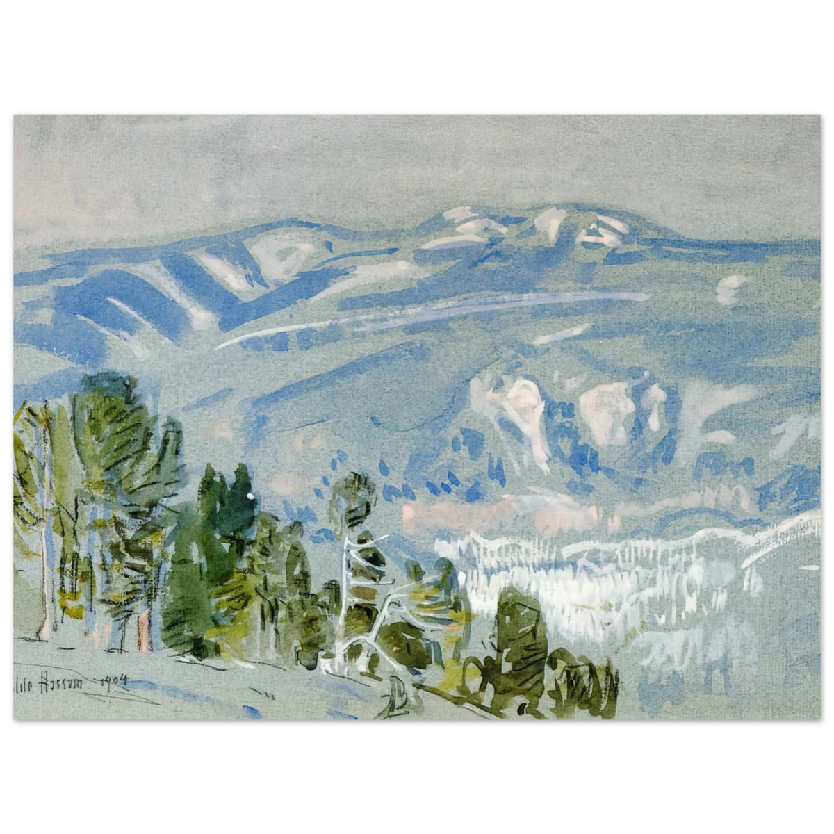 Looking Towards Mount Adams From Mount Hood by Childe Hassam – art poster