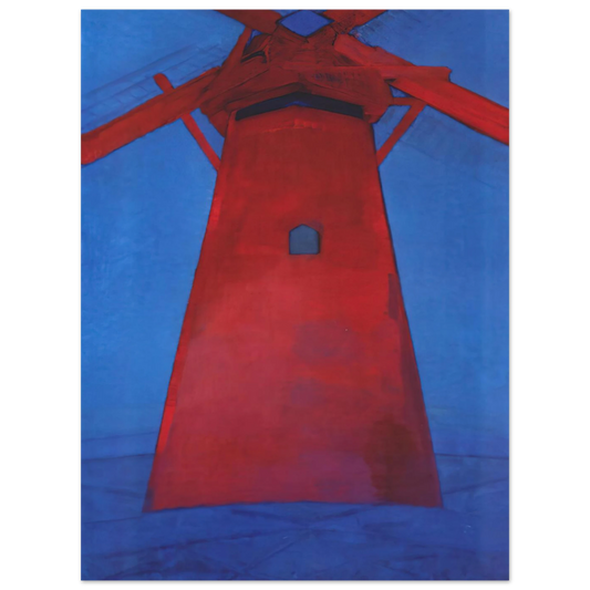 The Red Mill by Piet Mondrian – art poster, view 2