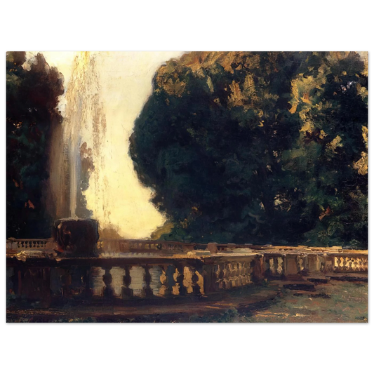 Villa Torlonia, Fountain by John Singer Sargent – art poster, view 2