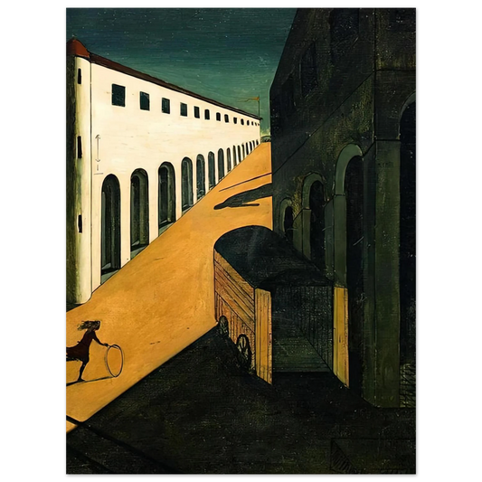 Mystery And Melancholy Of A Street by Giorgio de Chirico (1914) – art poster, view 2