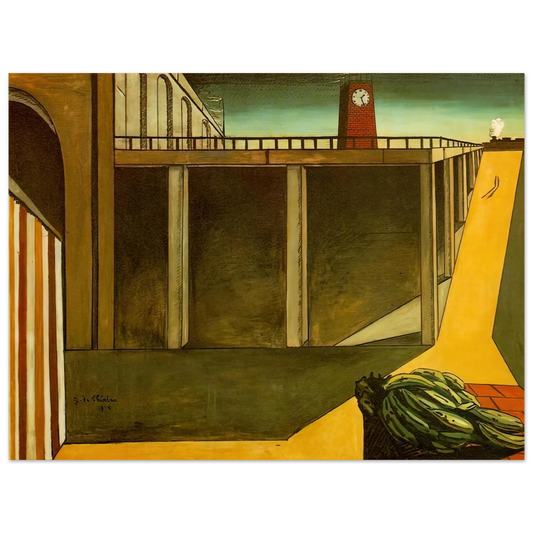 Gare Montparnasse The Melancholy Of Departure by Giorgio de Chirico (1914) – art poster, view 2