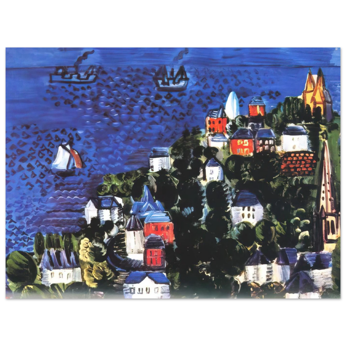 View Of Sainte Adresse by Raoul Dufy – art poster