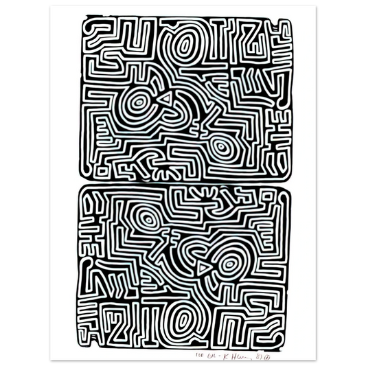 Labyrinth by Keith Haring (1989) – art poster, view 2