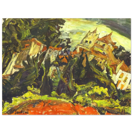 Houses At Ceret by Chaim Soutine – art poster, view 2