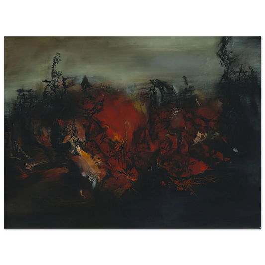 27 02 by Zao Wou-Ki (1998) – art poster, view 2