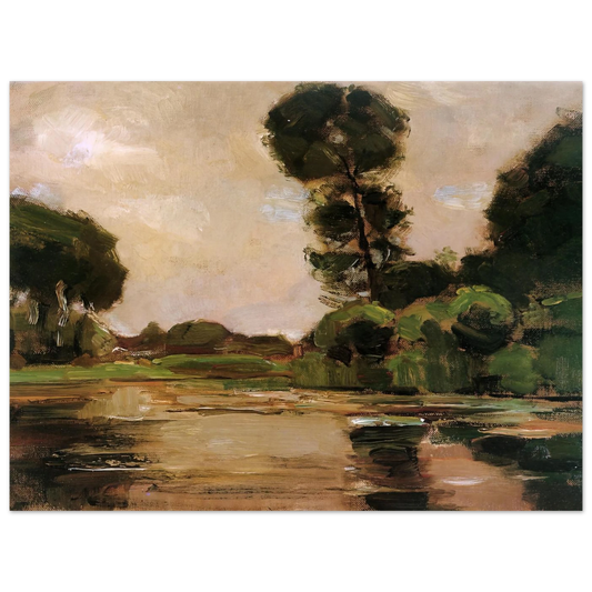 Lonely Tree At The Gein Sun by Piet Mondrian – art poster, view 2