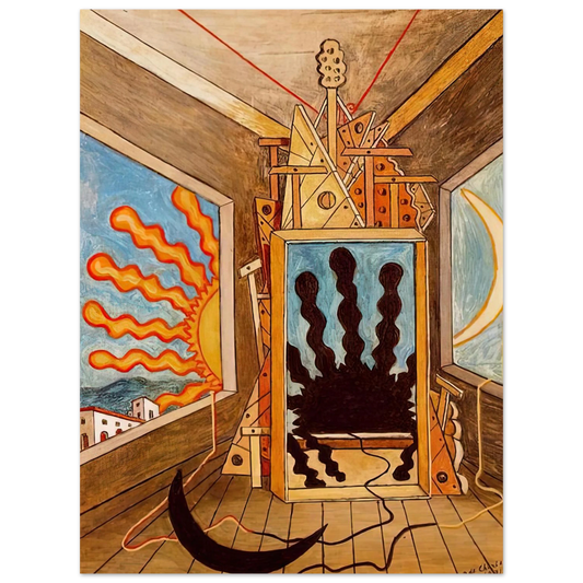 Metaphysical Interior With Sun Which Dies by Giorgio de Chirico (1971) – art poster, view 2
