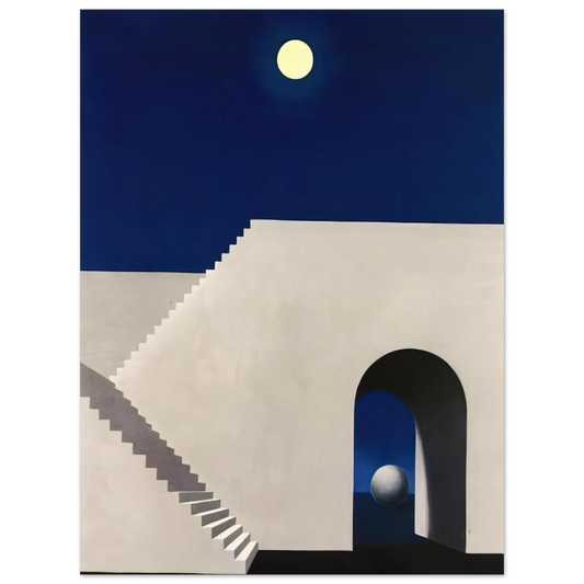 Architecture Au Clair De Lune by René Magritte (1956) – art poster, view 2