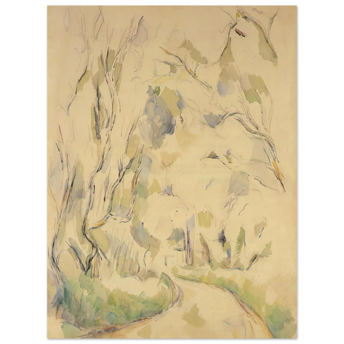 Well By The Winding Road In The Park Of Chateau Noir by Paul Cézanne – art poster