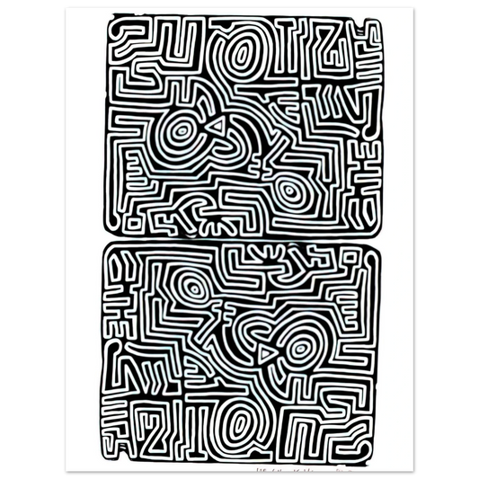 Labyrinth by Keith Haring (1989) – art poster, view 2