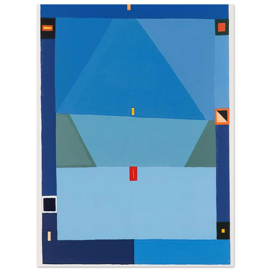 No Title Blue Abstraction by Jerzy Nowosielski (1997) – art poster, view 2